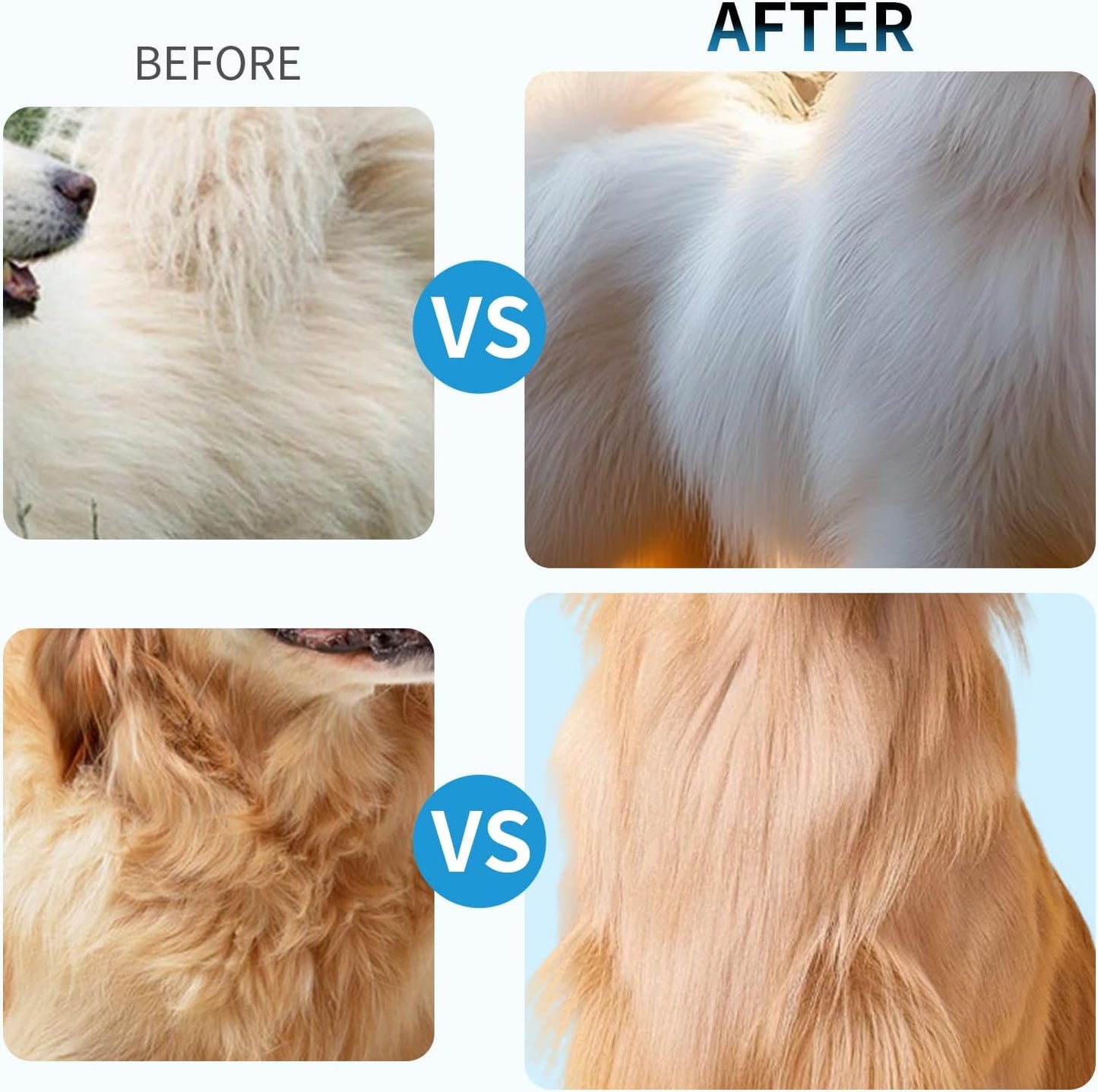 Dog Detangler Spray - Natural Leave-In Conditioner for Grooming | Lavender Scent, Includes Deshedding Brush & Metal Comb