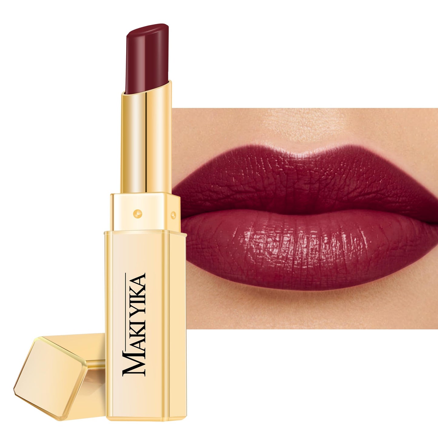 MAKI YIKA Moisture Dark Brown Lipstick for Women Hydrate Tinted Lip Balm for Mother's Day Dry Cracked Lips Sheer Lipstick Lip Tinted Glossy Finish,MA071 Maduro Brown