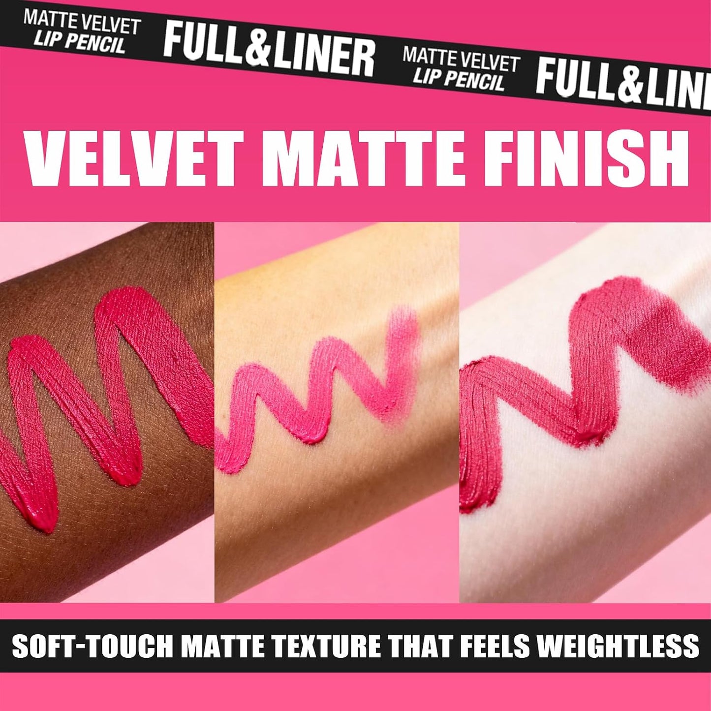 Matte Velvet Lip Liner Pencil Set - 12 Highly Pigmented, Smudge-Resistant Vegan Pencils for Shaping & Contouring