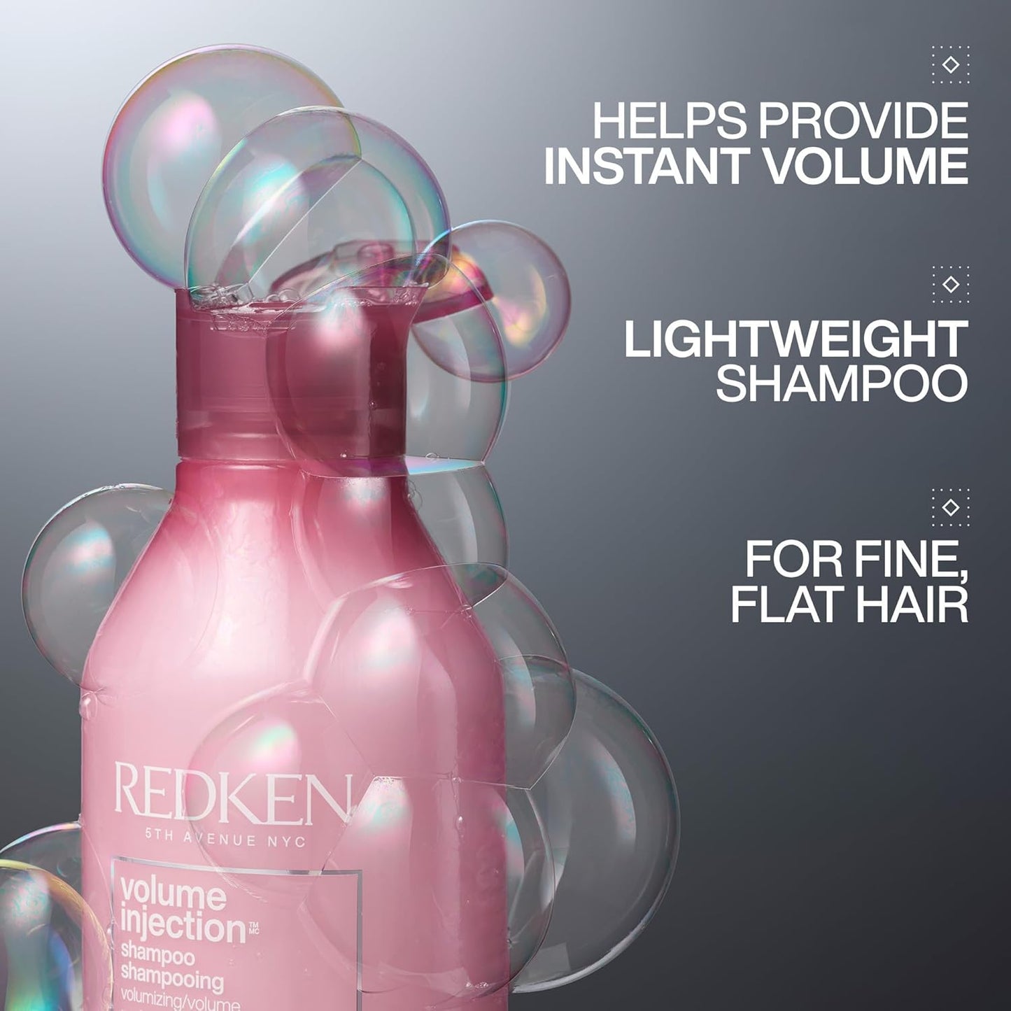 Redken Volume Injection Shampoo - Volumizing Formula for Fine Hair | Adds Lift and Body, Paraben-Free