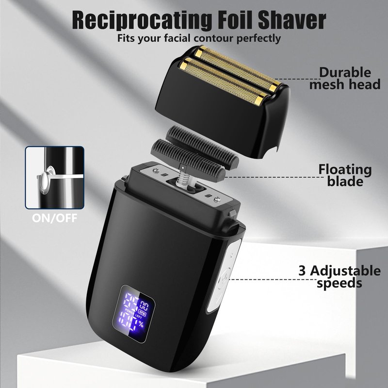 SUNNOW Hair Clippers for Men, Beard Trimmer & Hair Trimmer & Electric Foil Shavers Razor Kit, Hair Cut Machines Men's Beard Grooming Kit for Home, Barber(Black)