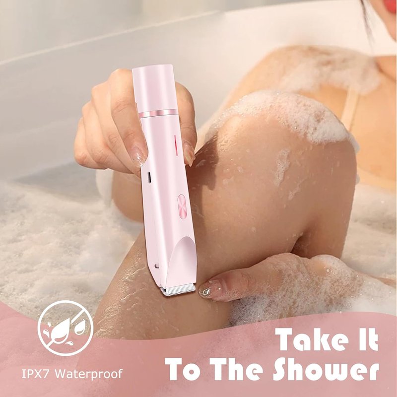 Bikini Trimmer for Women - 2-in-1 Precision Shaver & Trimmer | 120-Min Cordless Runtime, Pink