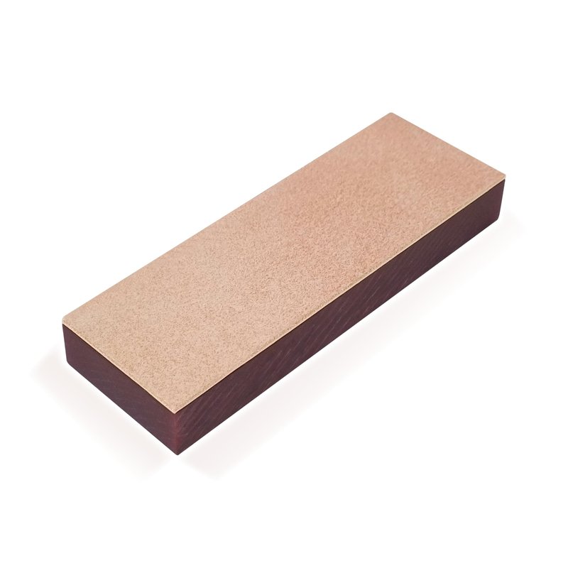 Jende 2"x6" Rough Cow Leather Knife Strop on 3/4" thick Acrylic-for knife and razor stropping