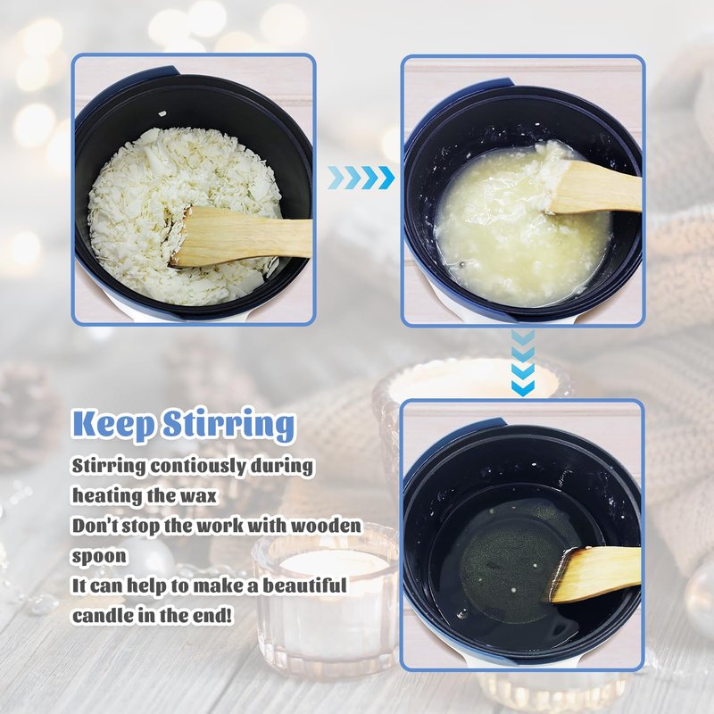 Electric Wax Melter for Candle Making with Pouring Spout, Non-Stick Small Candle Making Pouring Pot, Candle Melting Pot