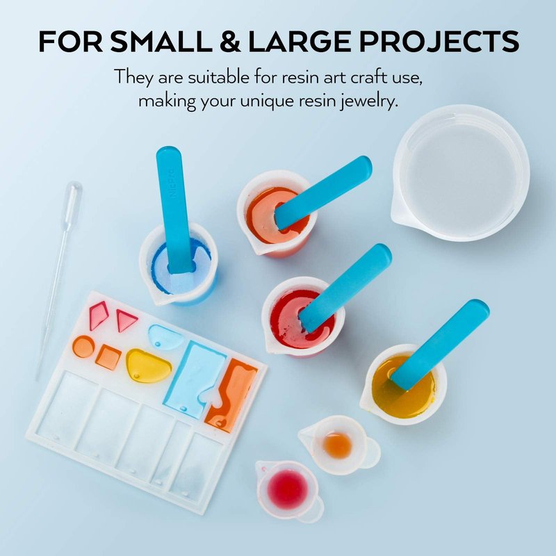 Nicpro 4PCS Silicone Stir Sticks, Reusable Silicone Popsicle Sticks Tools for Mixing Resin, Epoxy, Liquid, Paint, Making Glitter Tumblers