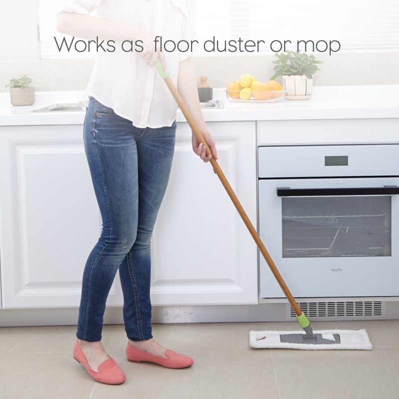 Full Circle Mighty Mop 2-in-1 Wet/Dry Microfiber Head, Green