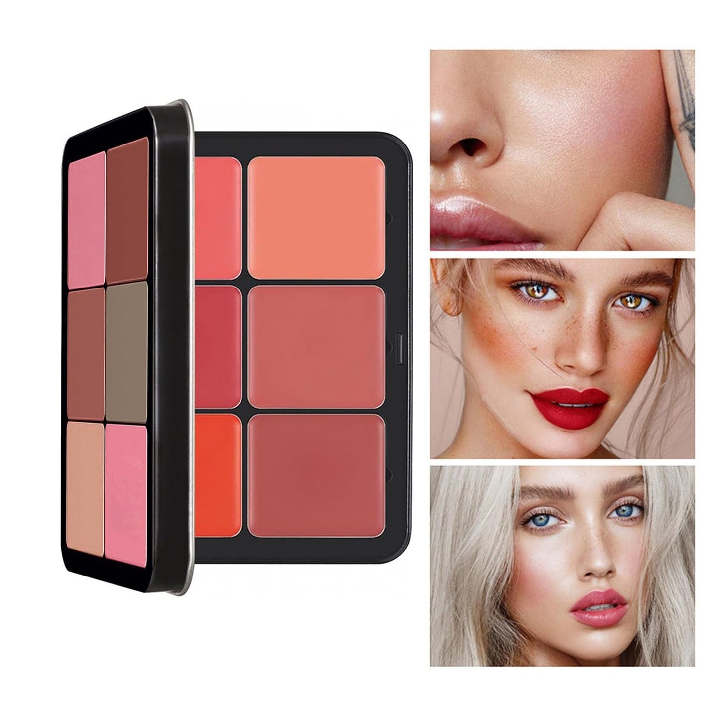 12 Color Concealer Palette - Full Coverage Makeup for Dark Circles & Blush | Versatile Face Cosmetics