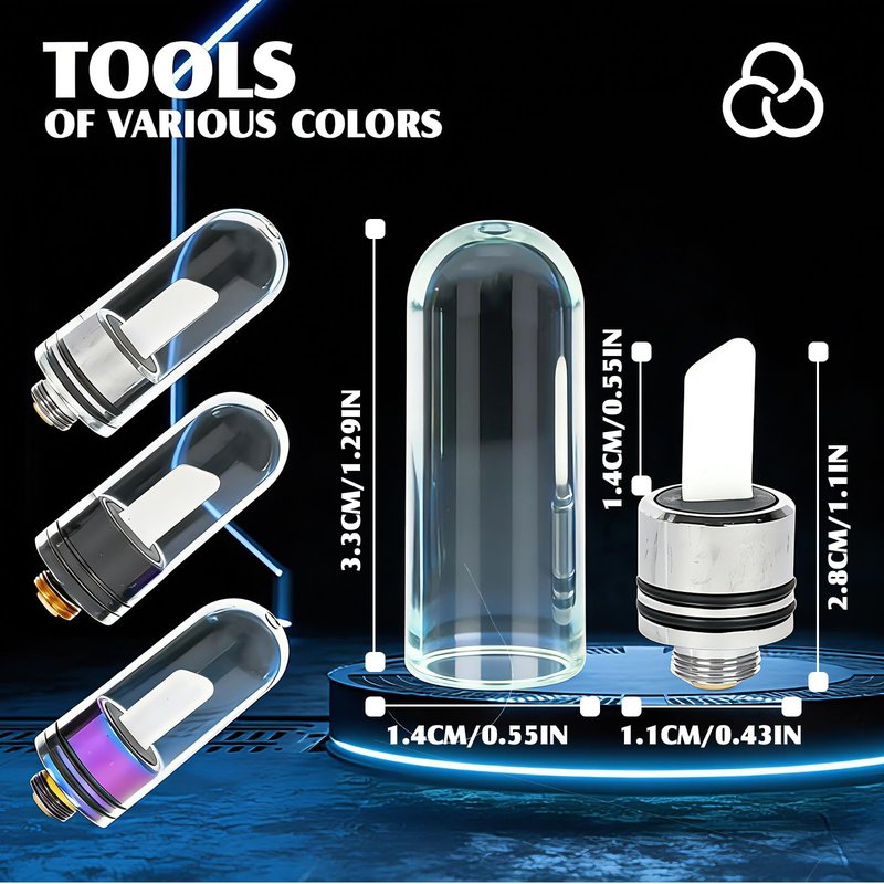 3 Pack Ceramic Hot Knife Tip are Heating Multi-Tool for Slicing Wax or Viscous oil etc (Colour & Silver & Black)