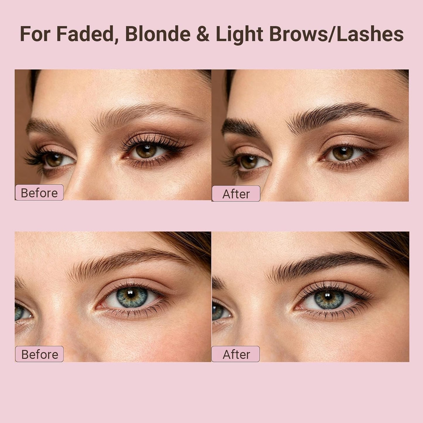Lash & Brow Color Kit - 2-In-1 Professional Eyelash & Eyebrow Dye | Long-Lasting Results, 7ml (Brown)