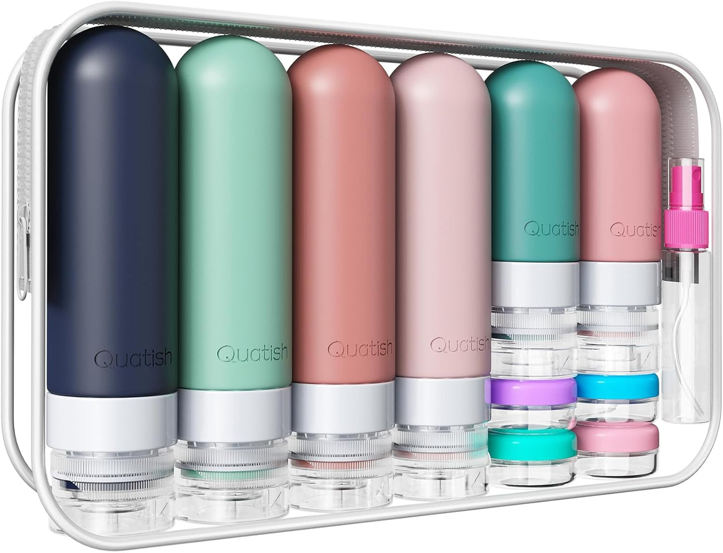 Travel Bottles for Toiletries - 20 Pack TSA Approved Leak Proof Silicone Containers | Macaron Colors