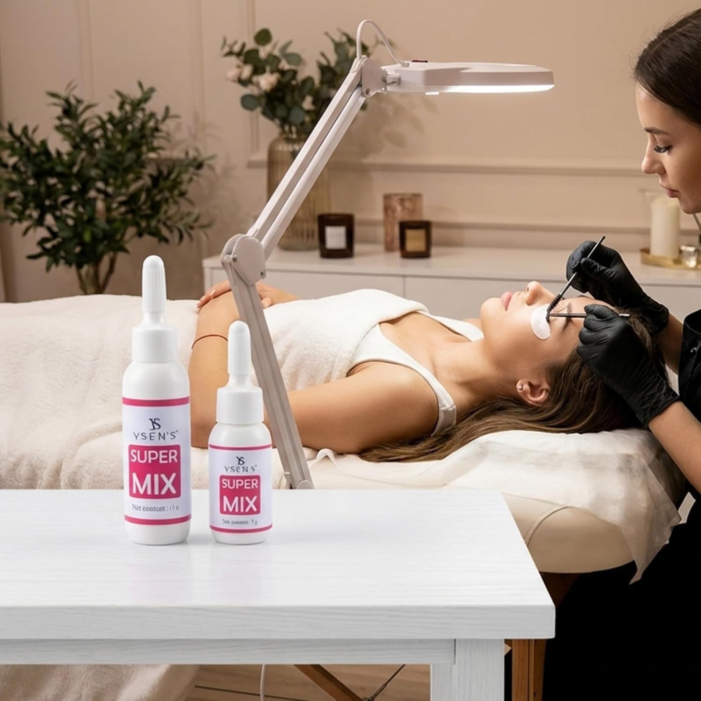 Korean Lash Lift Powder - Glue-Free Eyelash Perm Solution | 5g Super Mix Additive for Professional Use
