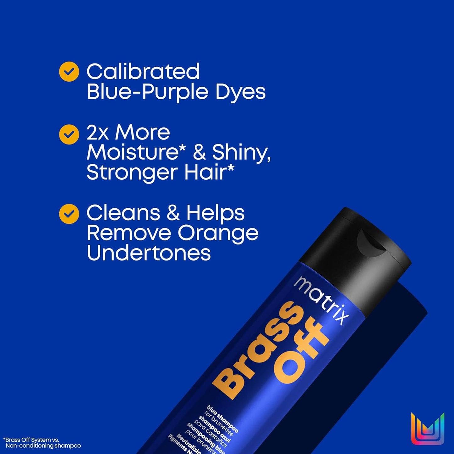 Matrix Brass Off Toning Blue Shampoo - Neutralizes Brassy Tones for Color Treated Hair | 10.1 Fl Oz