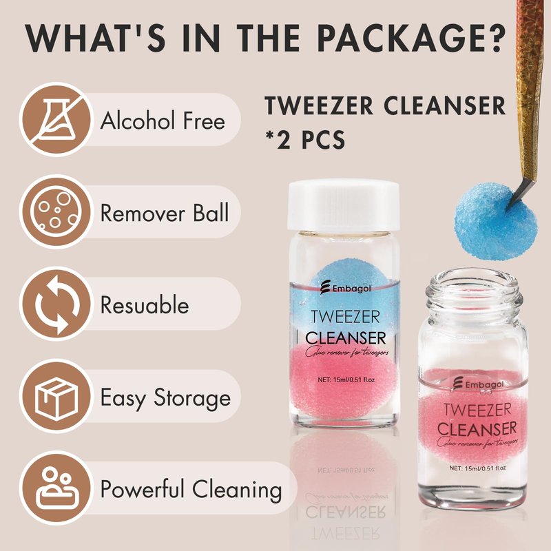 Tweezer Cleanser for Eyelash Extensions Tools