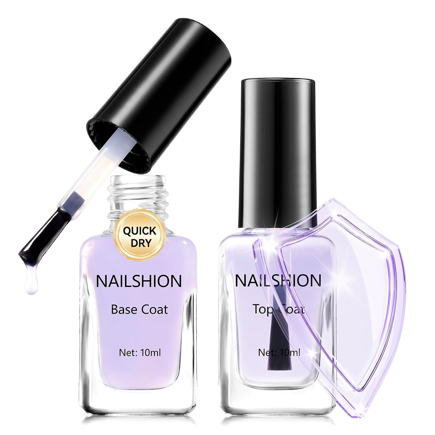 Rainbow Nail Polish Set - 10ml, 16 Colors | Air Dry, Base & Top Coat, Remover Pads for Nail Art Lovers