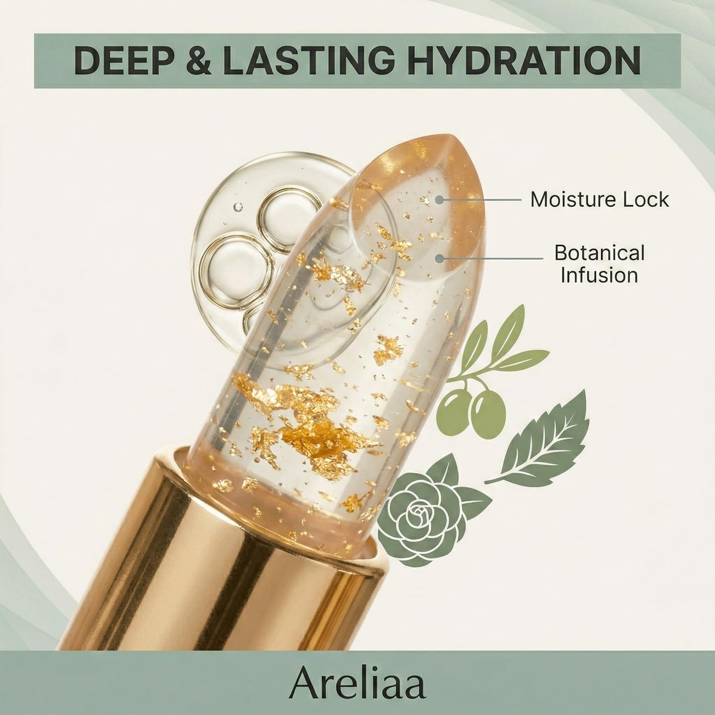 ETUIH Areliaa Lipstick，areliaa signature lipstick，Clear That Changes Color with Ph, Deep Nourishment, Keeping Makeup (2PCS)