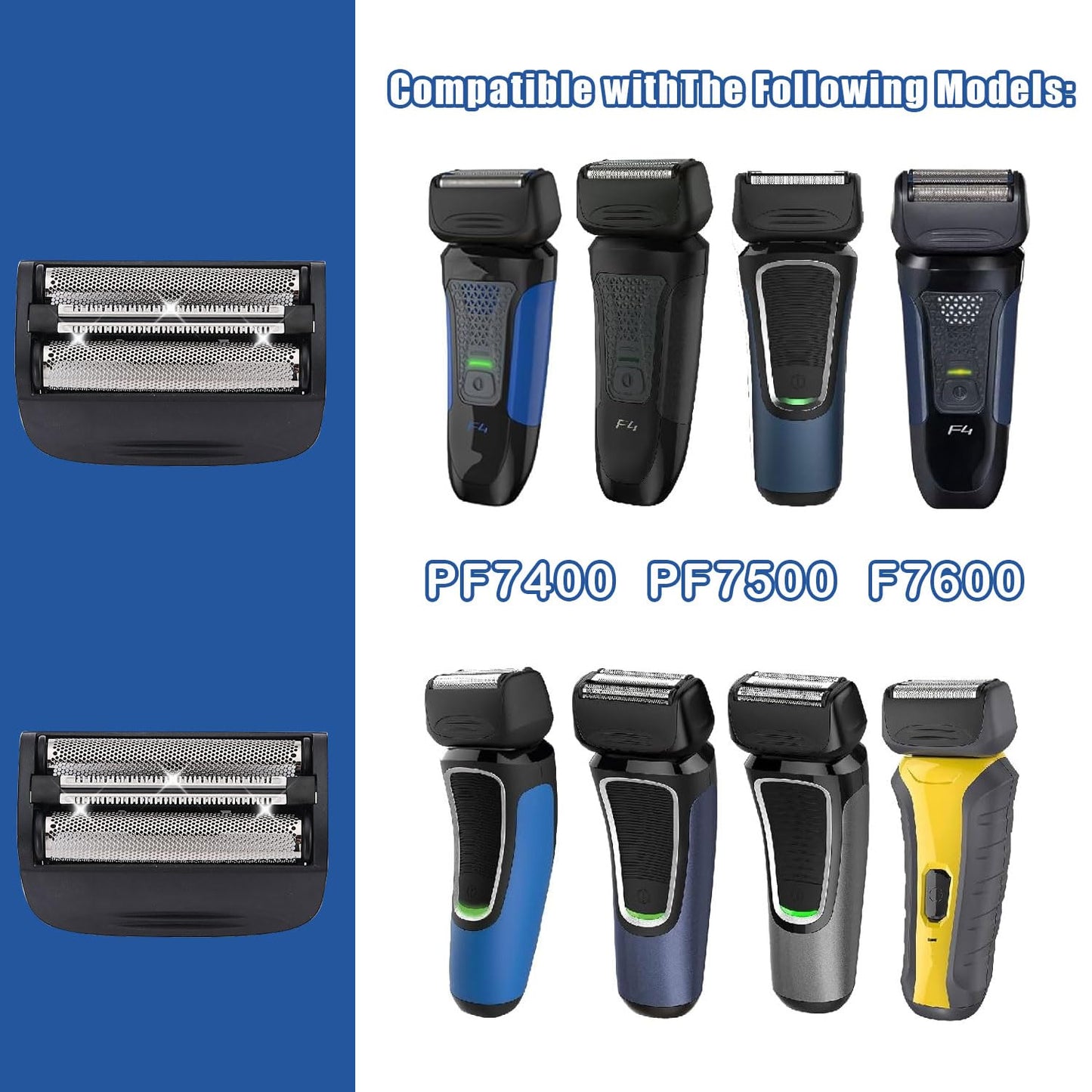 Shaver Replacement Blades Compatible with Remington Shaver Foil SPF-PF Head and Cutter Assembly for Remington PF7580,PF7400,PF7500,and PF7600 Foil Shavers (Black/1pcs)