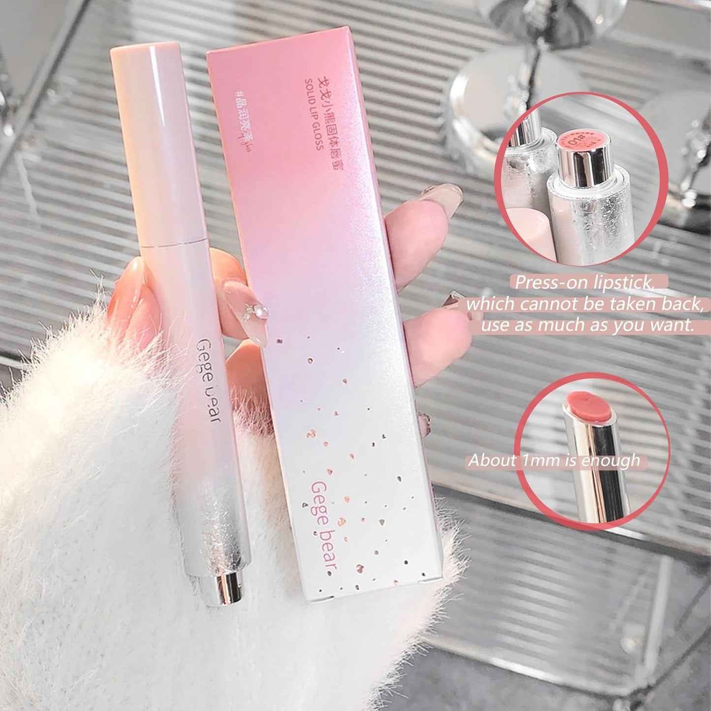Jelly Glossy Lipstick Set - 6 Hydrating Shades from Nude to Red | Long-Lasting Moisturizing Lip Balm