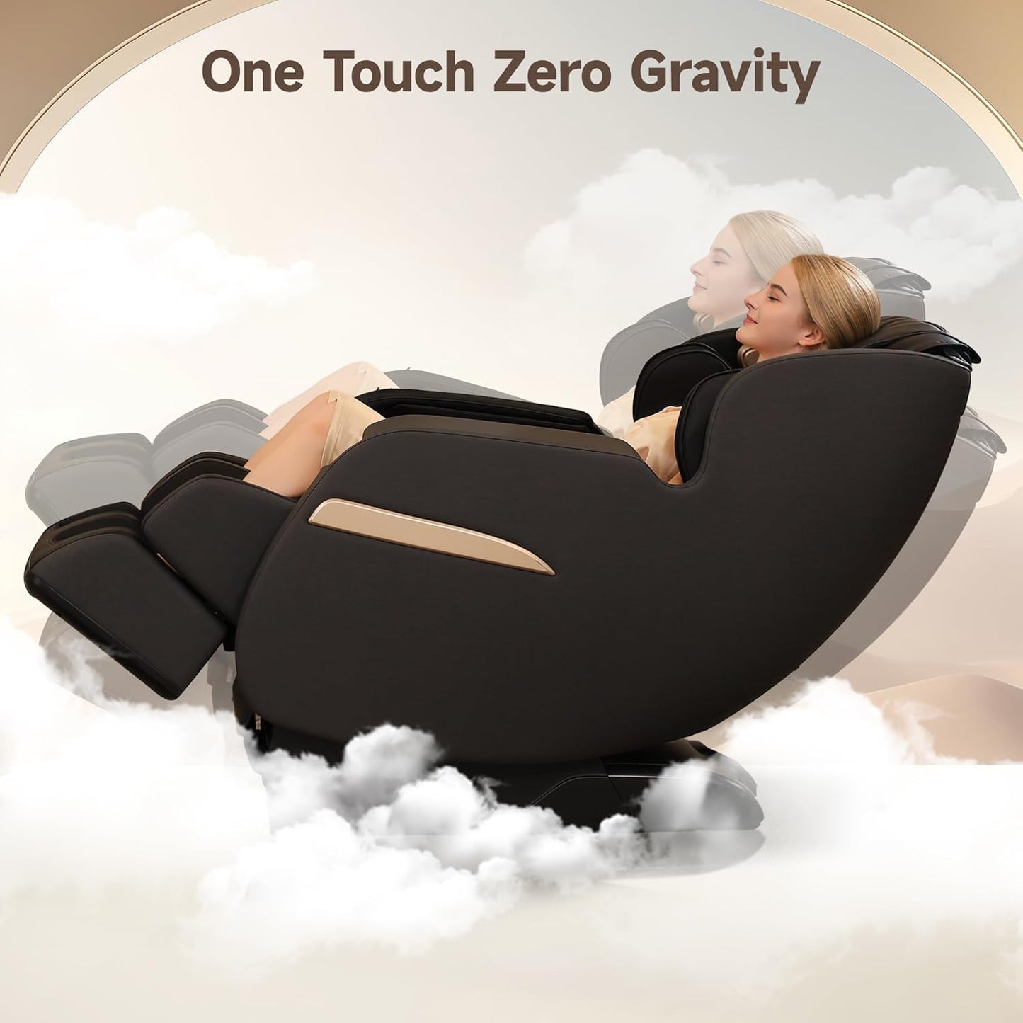 Real Relax 2D SL-Track Massage Chair - Full Body Zero Gravity Recliner with 8 Auto Modes & Upgraded LCD Screen | Black