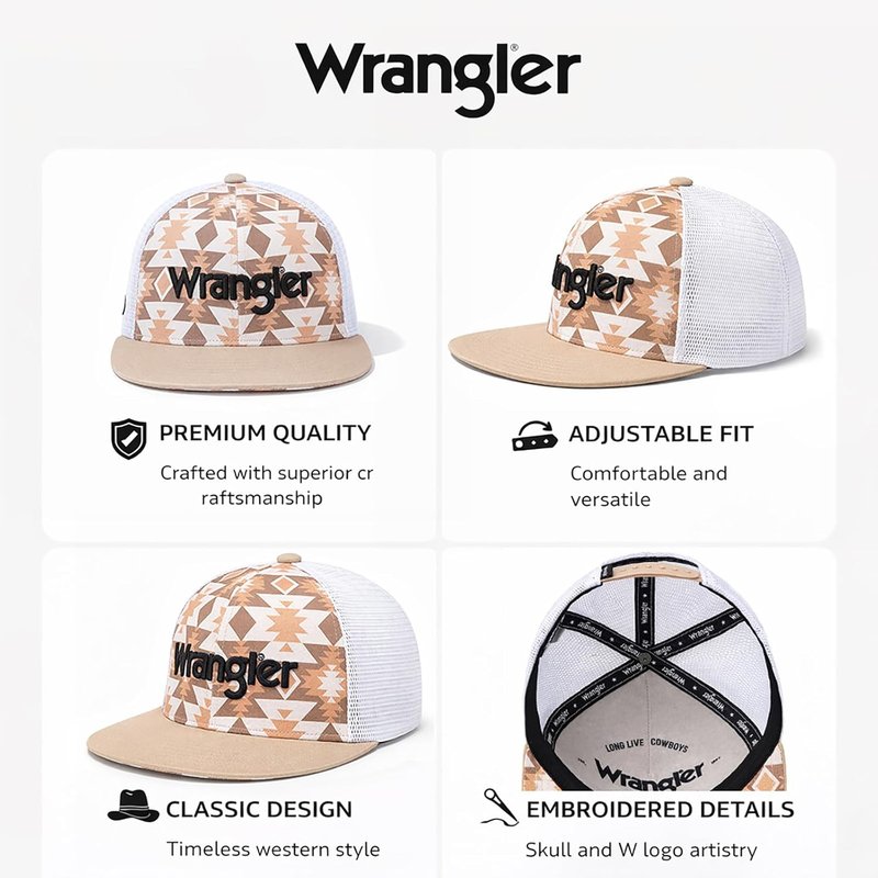 Montana West Snapback Hat 2-Pack | Breathable Mesh Back Trucker Caps with 7-Panel Adjustable Fit