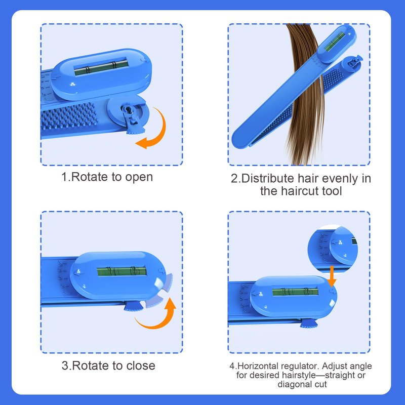 Professional Hair Cutting Kit for Women & Kids - Hair Scissors, Split Ends Trimmer & Bangs Clips - DIY Home Haircut Tools for Precision Cutting, Styling & Trimming