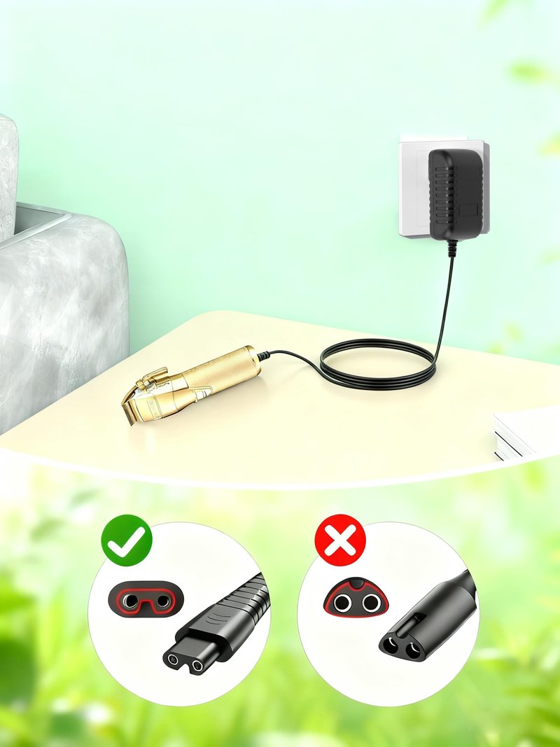 Charger Replacement for Babyliss PRO LoPROFX/Barberology GOLDFX/SILVERFX/FX673/FX870/FX787 Power Cord, with 2 Clean Brush
