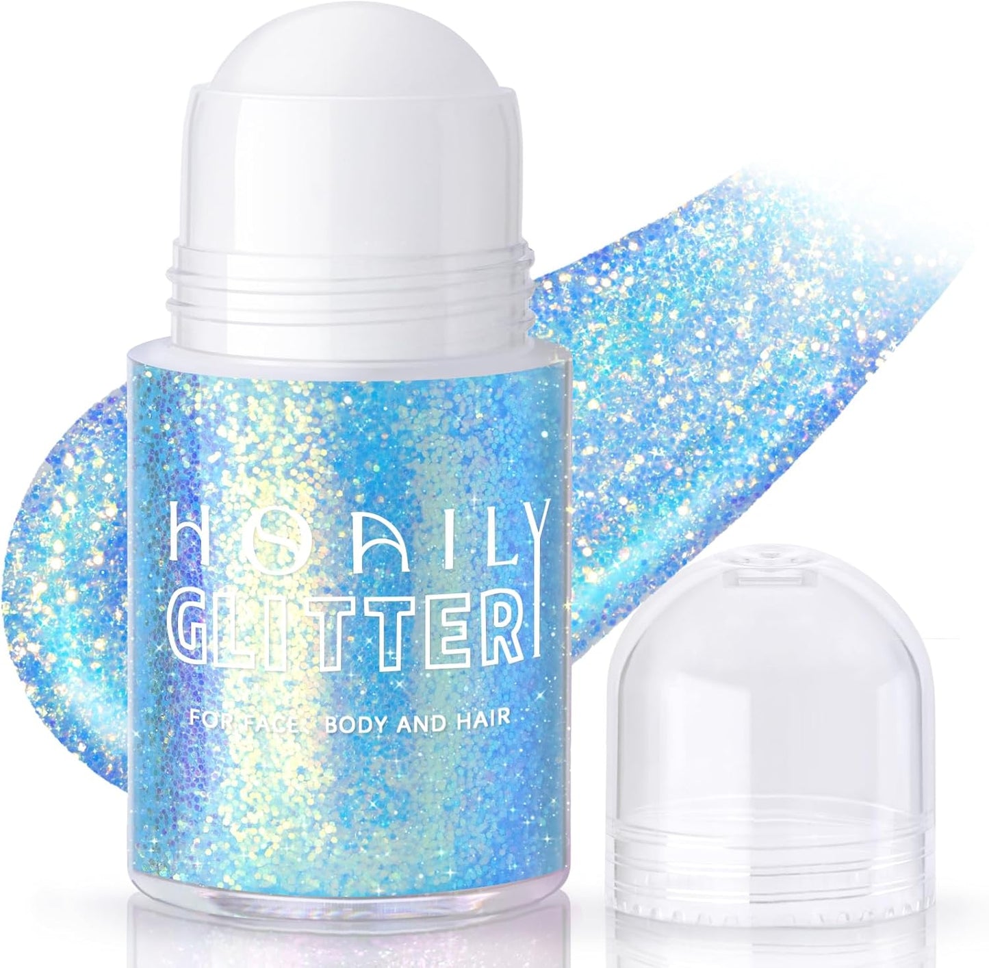 HOSAILY Holographic Body Glitter Gel - Color Changing Chameleon Effect | Sparkling Pink, Chunky Mermaid Sequins for Festivals
