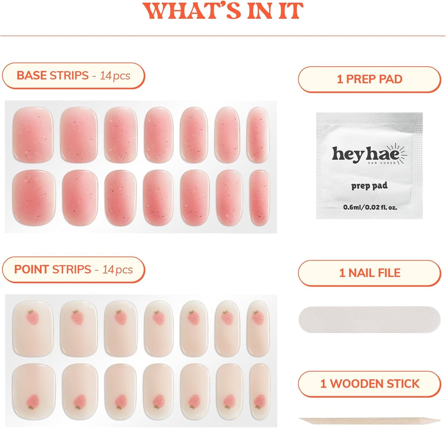 Semi Cured Gel Nail Strips - Easy Apply & Remove Salon Quality | Assorted Bundle (3 Pack) - Sweet Pink