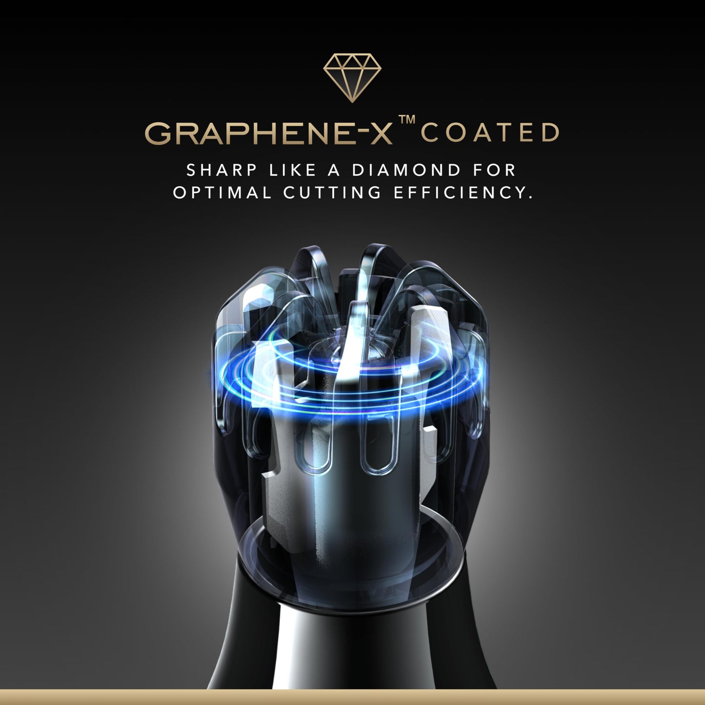 Blade & Stone™ NS502-DN Nose & Ear Trimmer 2.0 | Graphene-X™ Blade | High-Velocity Low-Noise Motor | Patented Rotary Blade Design | Skin-Friendly, Tug-Free Performance, Detachable Head - Dark Night