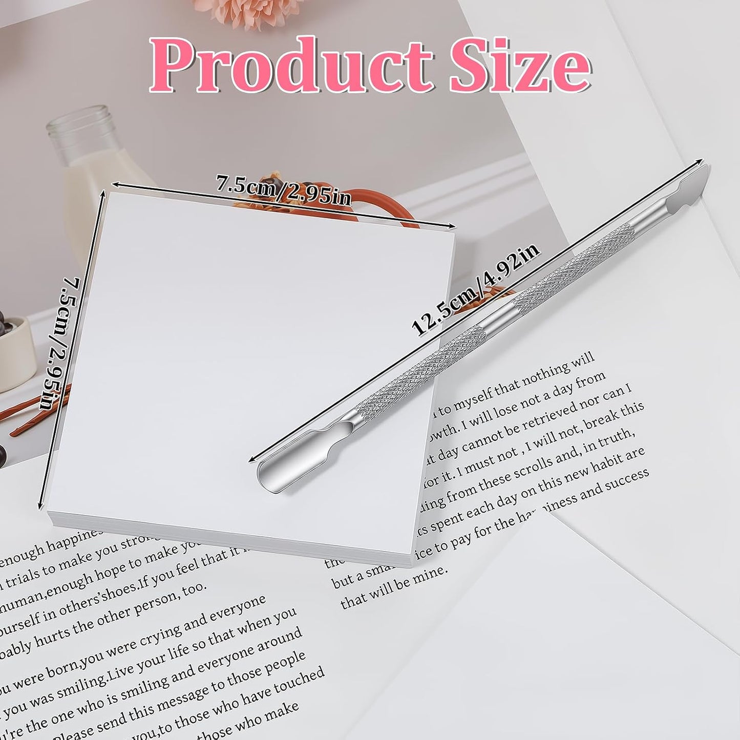 Disposable Nail Polish Palette - 50 Sheets Waterproof Nail Art Paper with Stirring Rod | Portable Gel & Makeup Use