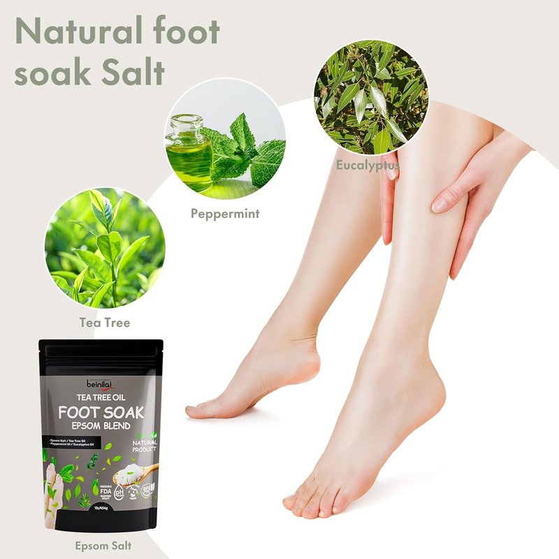 Collapsible Foot Spa Bath - Heat, Bubble & Massage Rollers | Tea Tree Oil & Epsom Salt Soak, Red Light, Pumice Stone