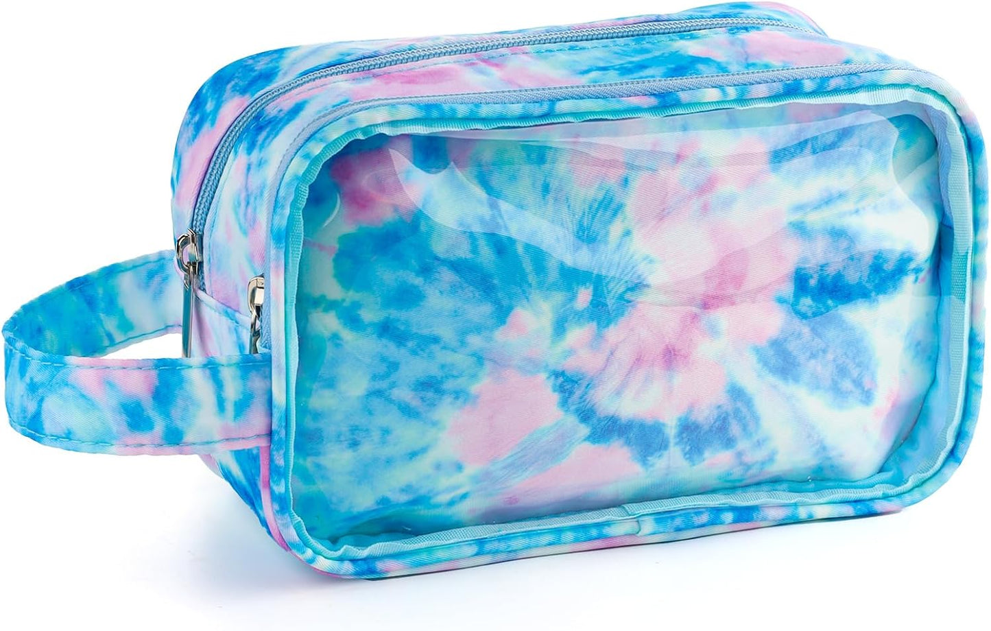 Kids Toiletry Bag - Waterproof Hanging Travel Organizer for Boys | Blue Soccer Balls Design