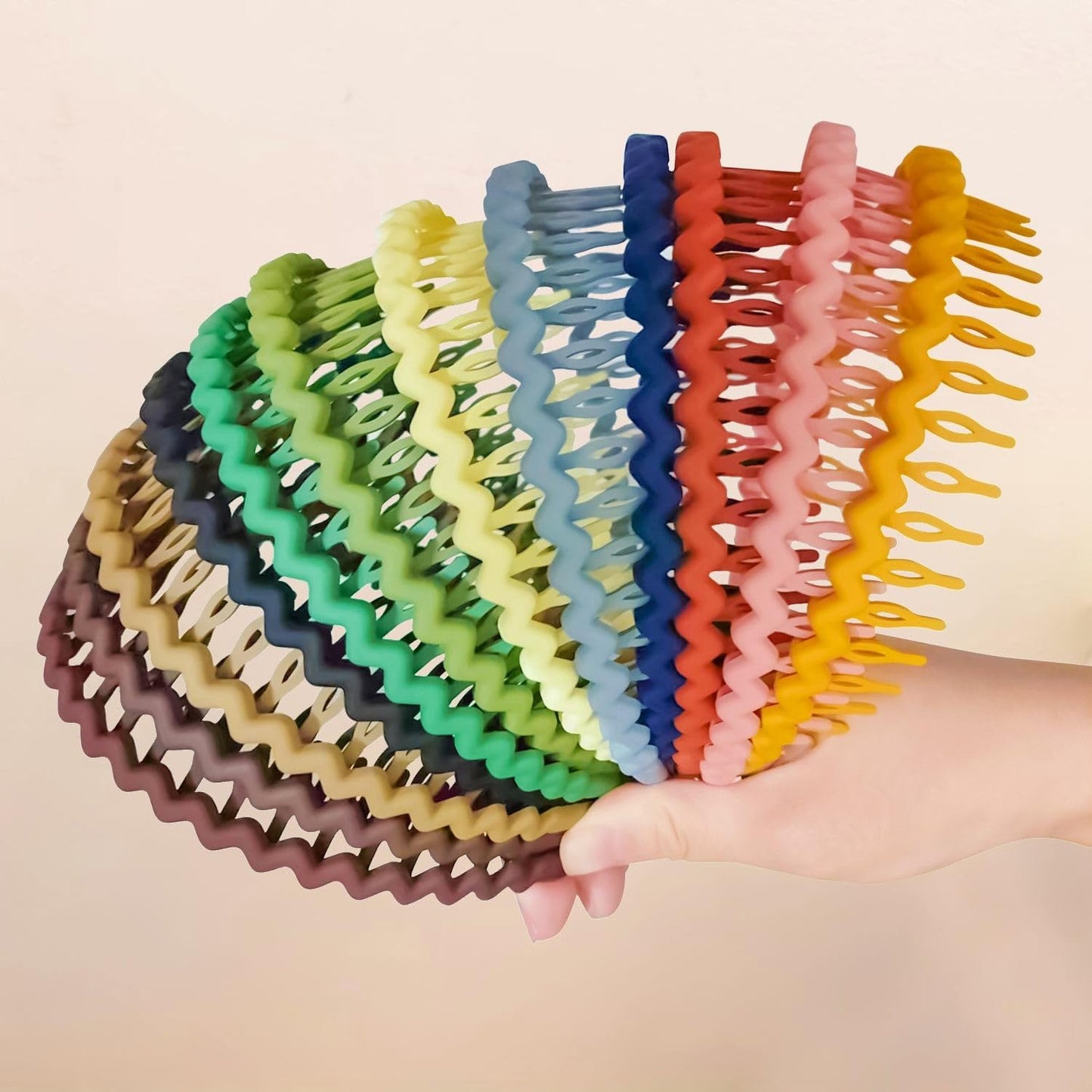 7mm Thin Headbands for Women | 10 PCS Colorful Plastic Hair Bands with Teeth for Men & Teen Girls