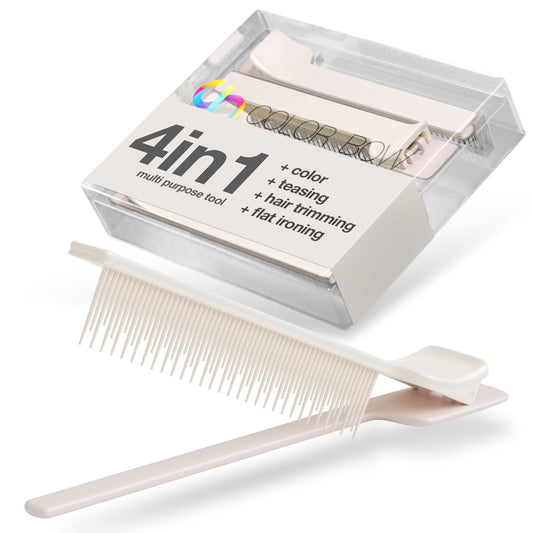 ColorBow Teasing Clip Comb (5 Pack) Teasing Comb, Coloring Styling Tools - Hairstylist Must Haves for Highlights balayage board Companion Ombré Trimming & Cutting - Flat Iron Attachment Clip on