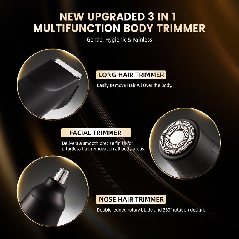 Manmade Trimmer for Men, Manmade 3-in-1 Trimmer, Waterproof and Easy Clean, Prevents Nicks, Cuts & Bumps, Built for Sensitive Areas