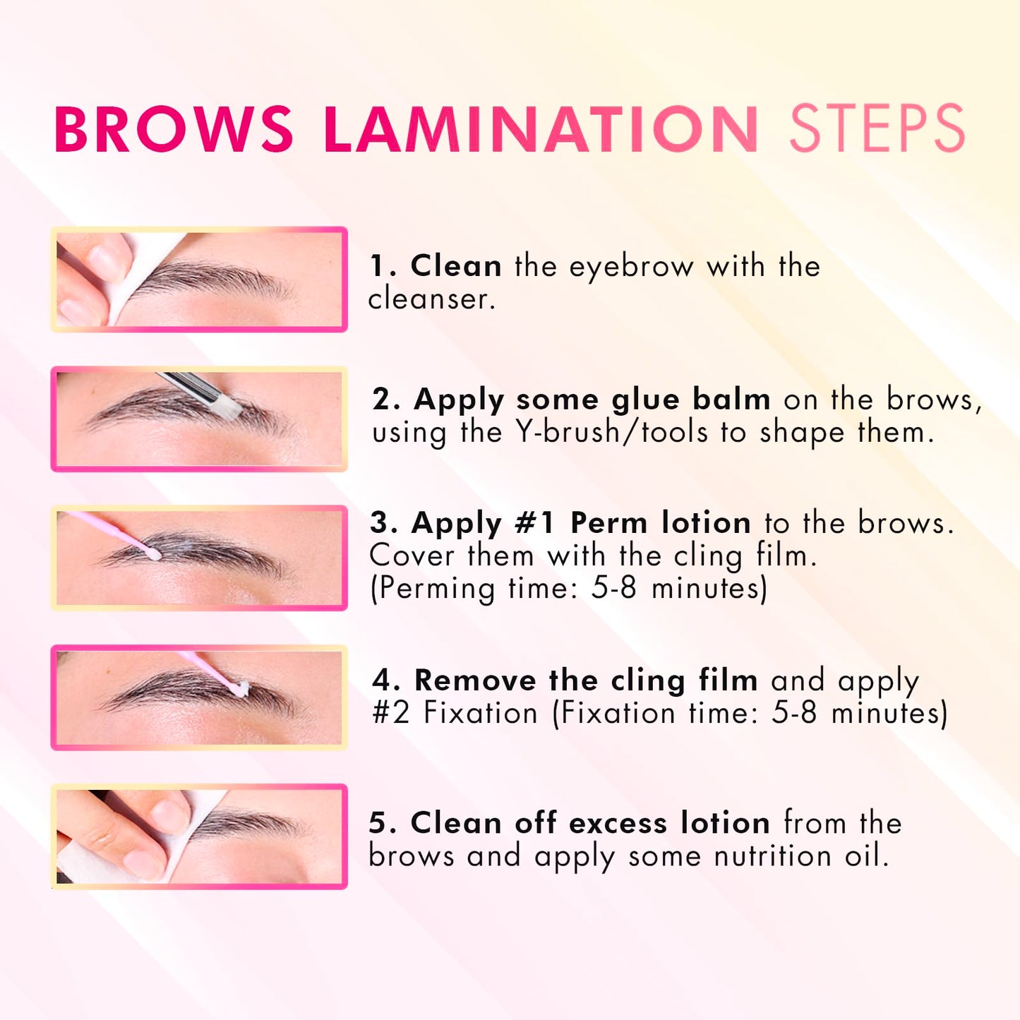 Lash Lift Kit & Eyebrow Lamination Kit, 2-in-1 Solution, At-Home Brow Lamination, Beginner/Professional, Eyelash Lift, Lasts 6-8 Weeks, 15 Applications, DIY Brow & Lash Perm - BLK3