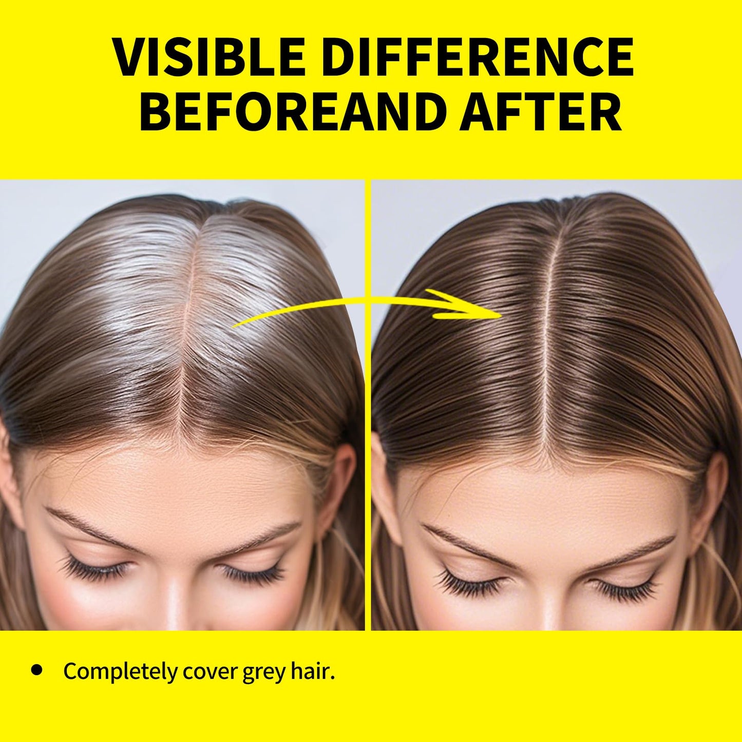 Gowwim Root Concealer Stick Instant Gray Hair Coverage & Volumizing with Brush | Covers Scalp, White Hair & Thinning Spots | Safe for All Hair Types (Brown)