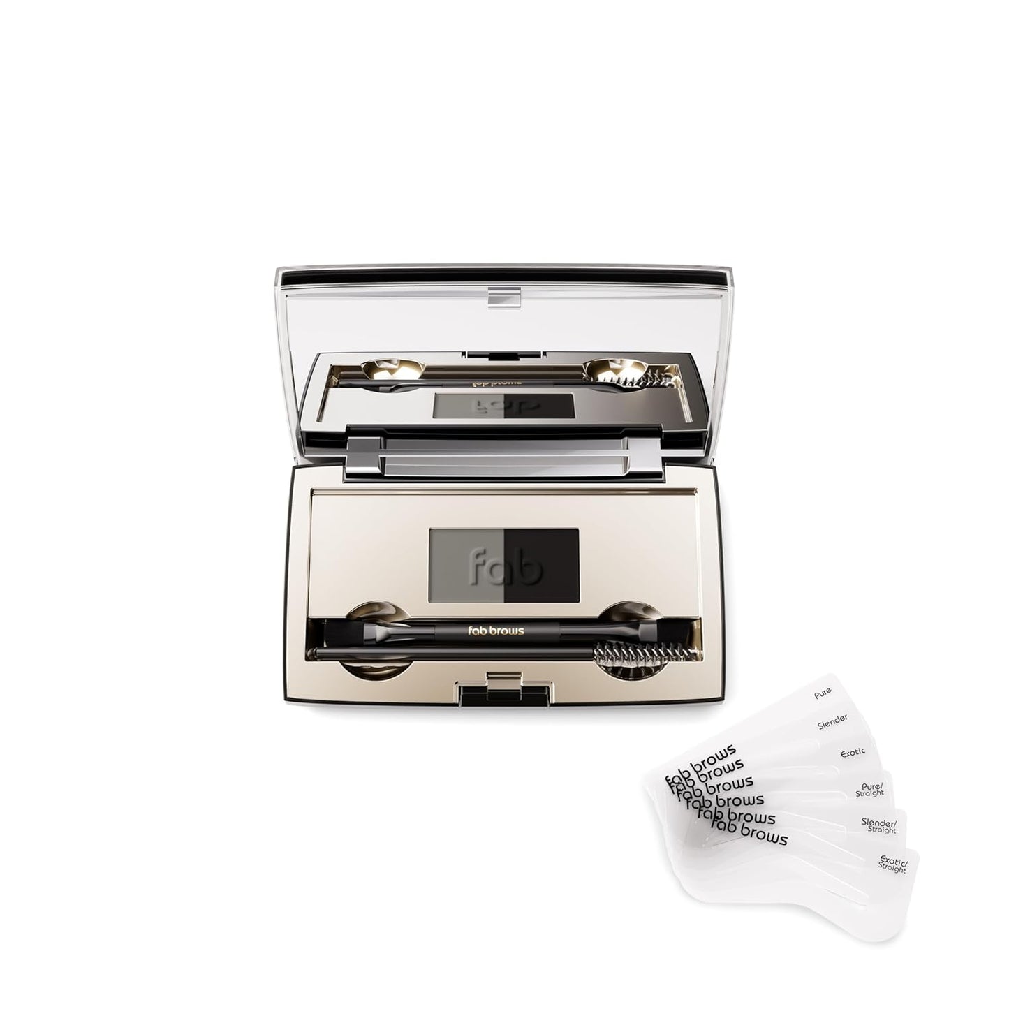 Eyebrow Kit - Ultimate Brow Stencil & Waterproof Makeup Duo | Dark Brown/Chocolate Brown