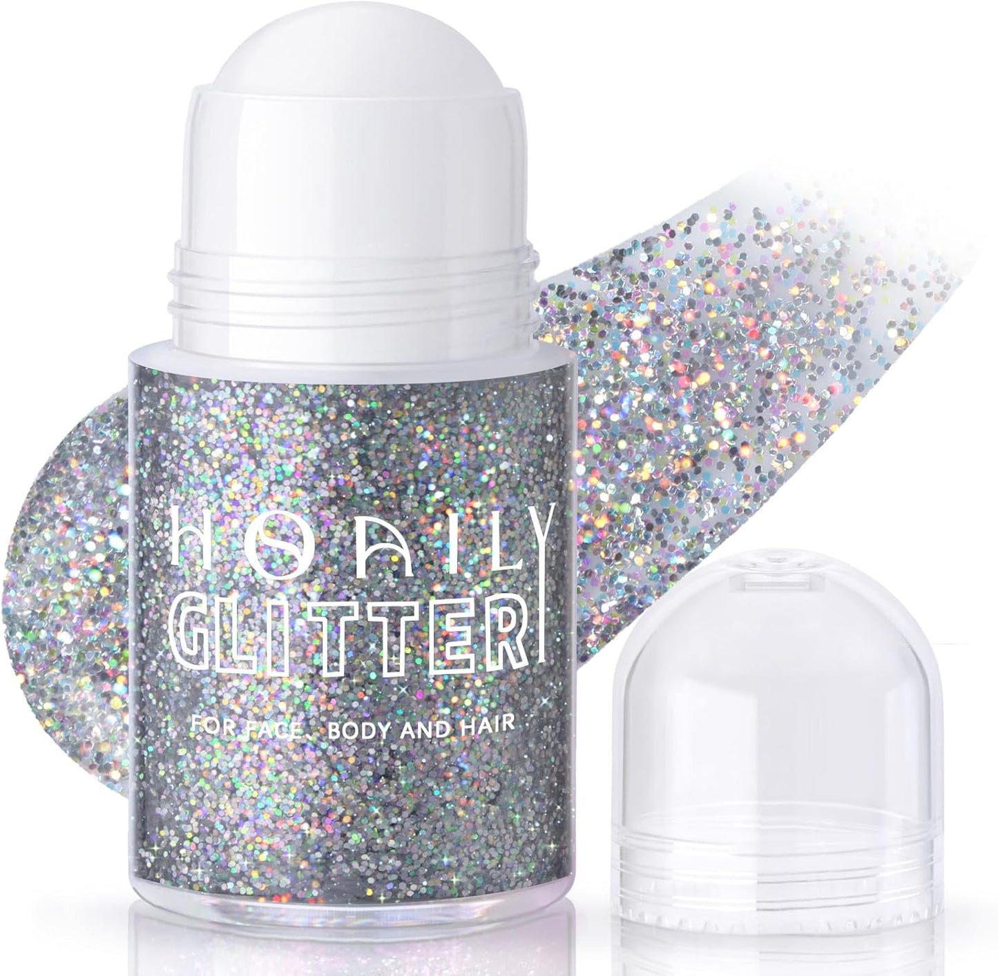 HOSAILY Holographic Body Glitter Gel - Color Changing Chameleon Effect | Sparkling Pink, Chunky Mermaid Sequins for Festivals