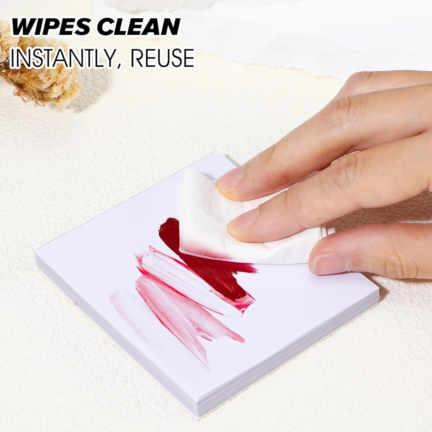 Nail Art Palette Paper - 50 Sheets Disposable Gel Polish Mixing Mat | Perfect for Nail Art Supplies