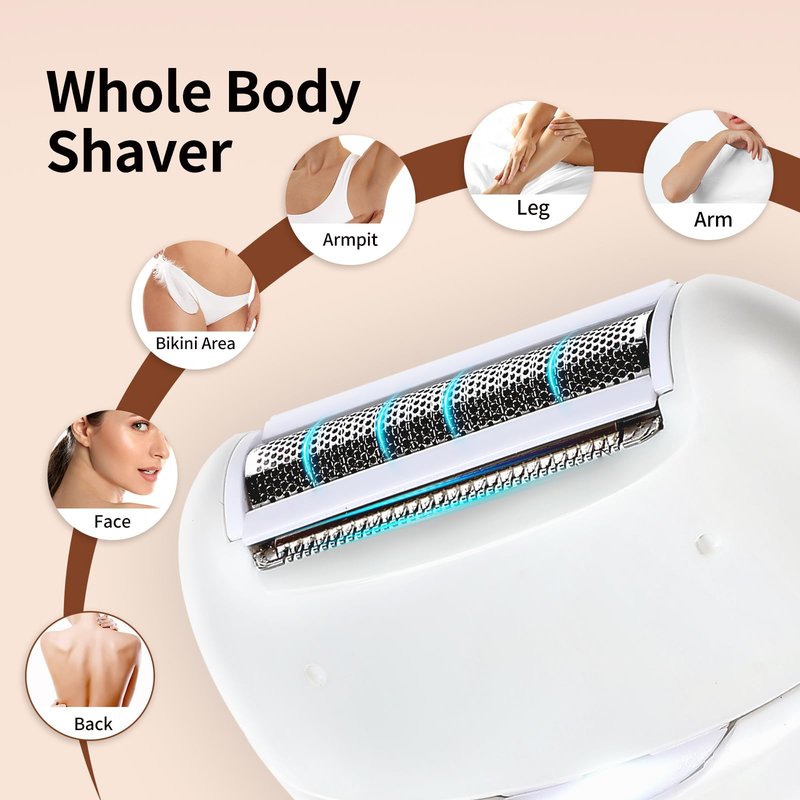 Epilator for Women，3-1 Hair Removal Device, Electric Shaver, Callus Remover and Epilator with 32 Tweezers & 2 Speeds for Legs, Arms Armpit Bikini Face