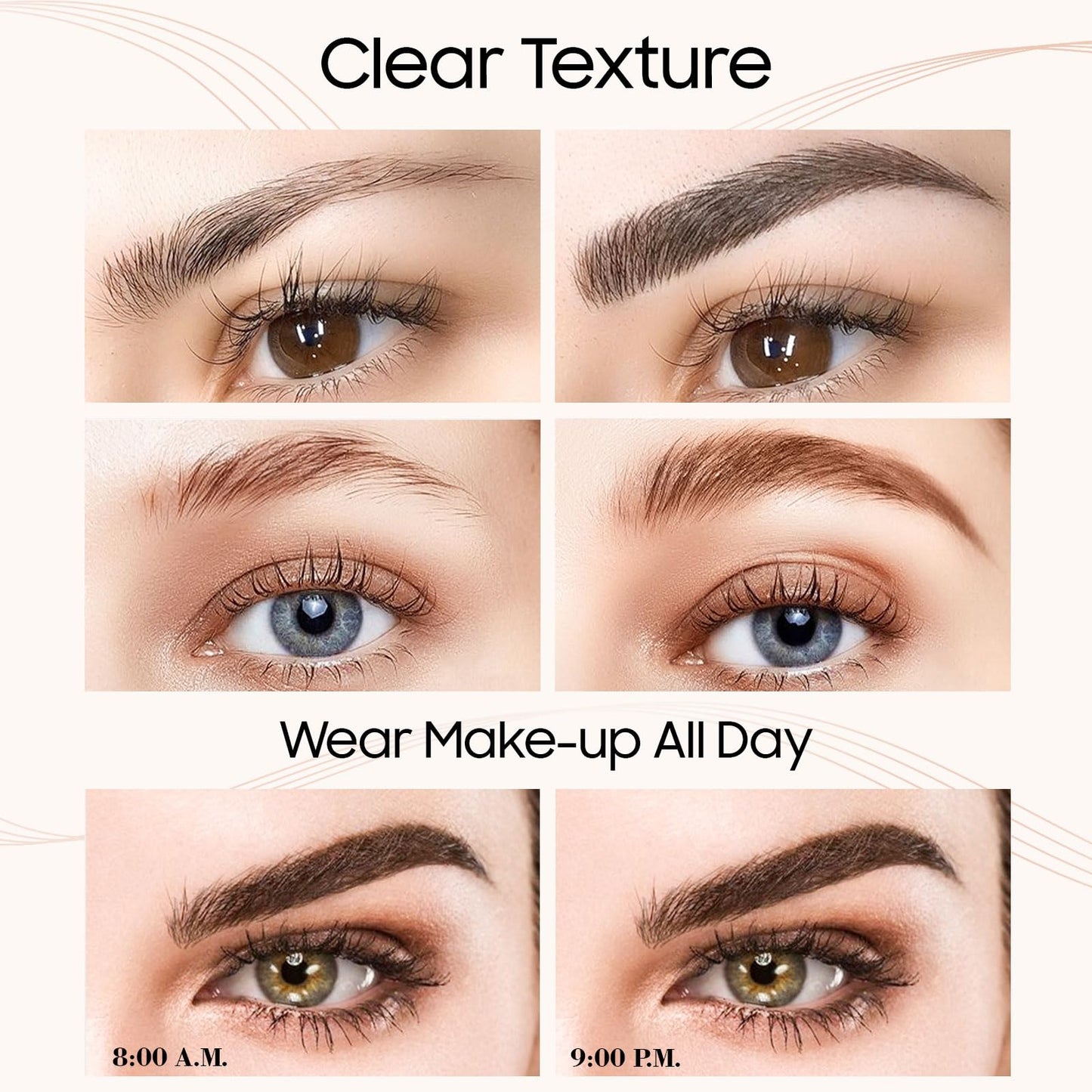 Eyebrow Pen Eye Brow Pencil 4D Microblading Waterproof Dark Brown