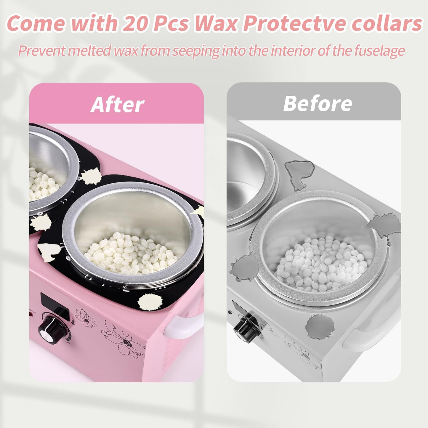 Double Wax Warmer Machine, Yofuly Professional Digital Waxing Kit for Women Hair Removal, Electric Hard Wax Pot Heater with Sticks and Collars for Home Spa Beauty Salon Esthetician Use