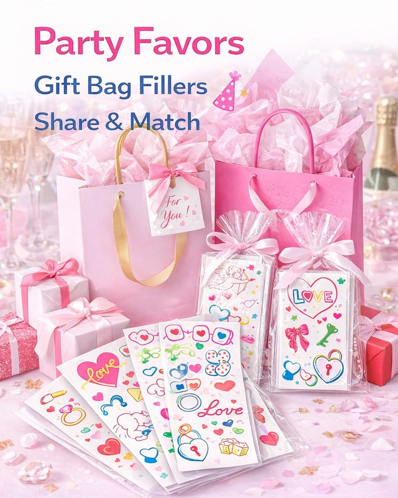Bachelorette Temporary Tattoos - 75 Waterproof Heart & Cupid Designs | Bridal Shower & Party Favors