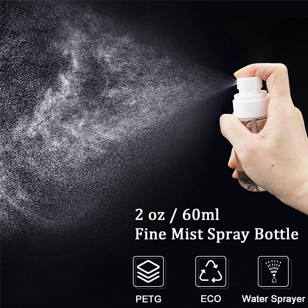 Travel Bottles for Toiletries - 9 PCS TSA Approved Leak-Proof Containers | 3.4oz Squeeze Bottles & Refillable Spray Bottles