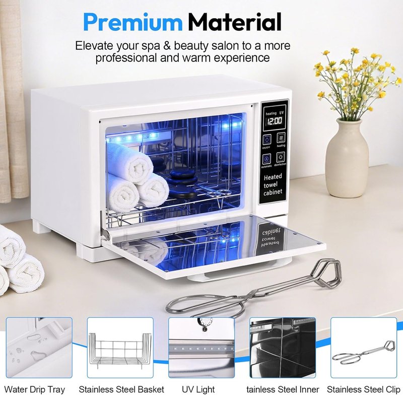 Heated Towel Warmer Cabinet - 6L Spa & Salon Towel Heater | Home Use, Compact Design
