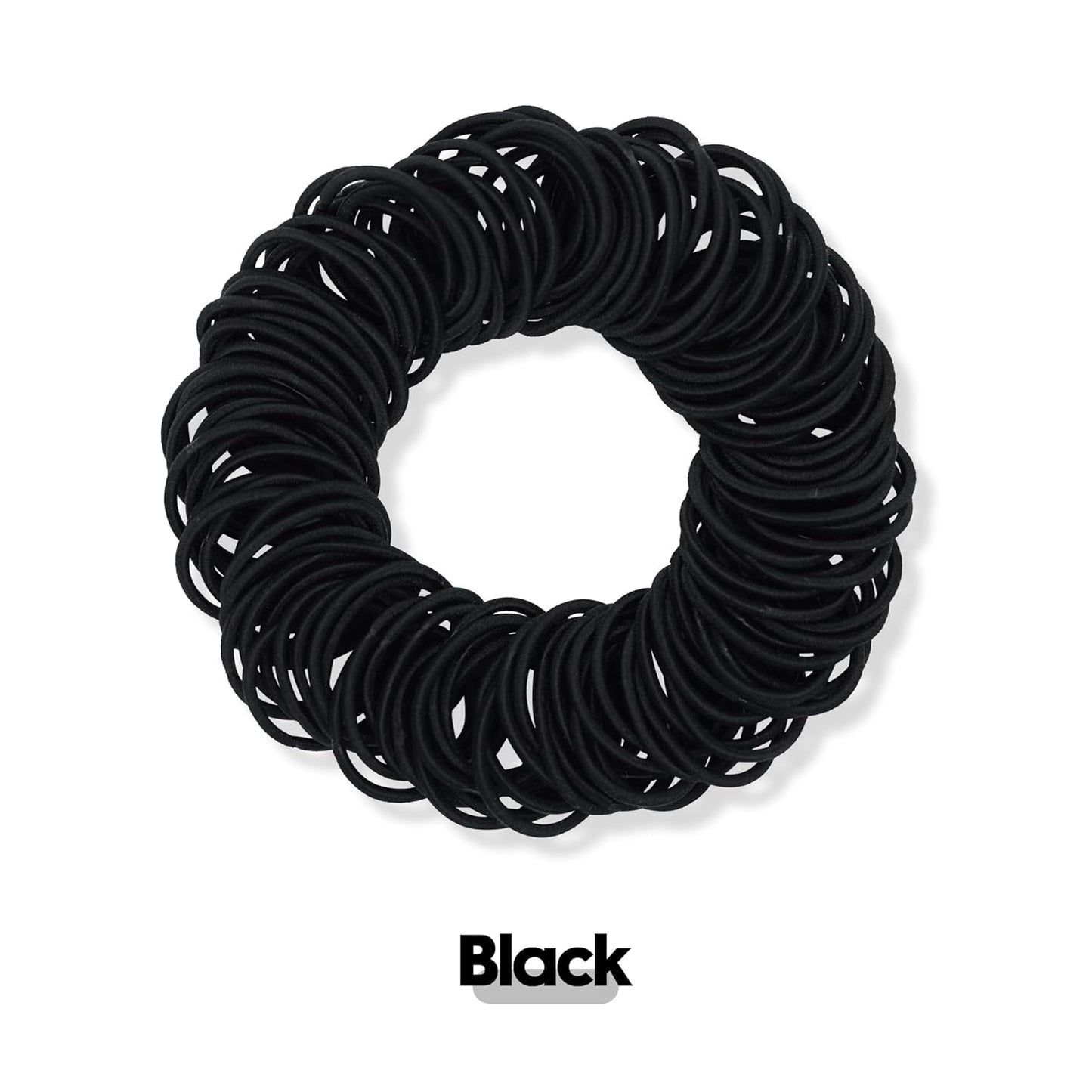 Small Hair Ties for Thin Hair & Kids - 120 Pcs No-Damage Elastic Bands | 1 Inch, Black