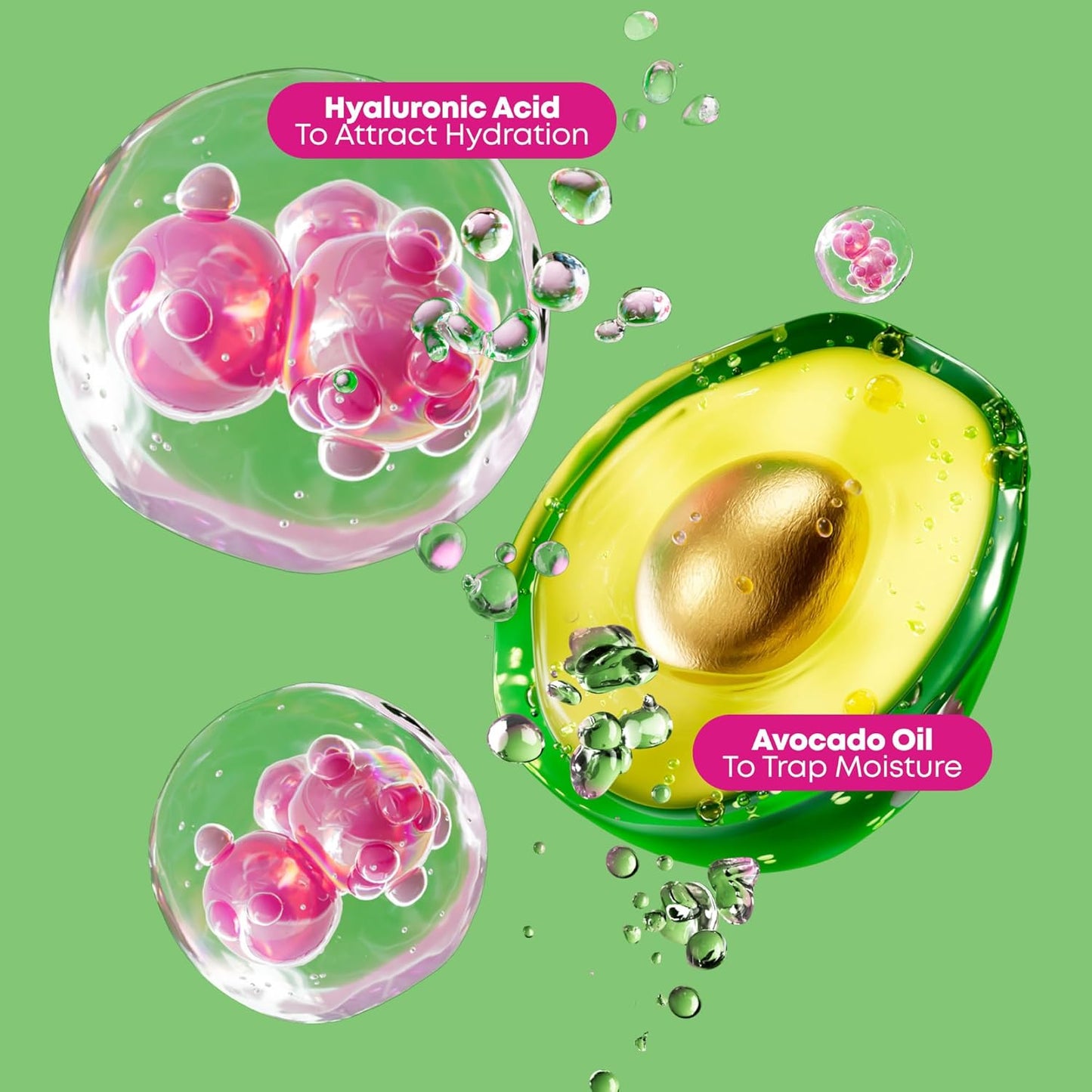 Hydrating Conditioner for Dry, Brittle Hair - Moisturizes & Softens with Avocado Oil & Hyaluronic Acid | Vegan, All Hair Types