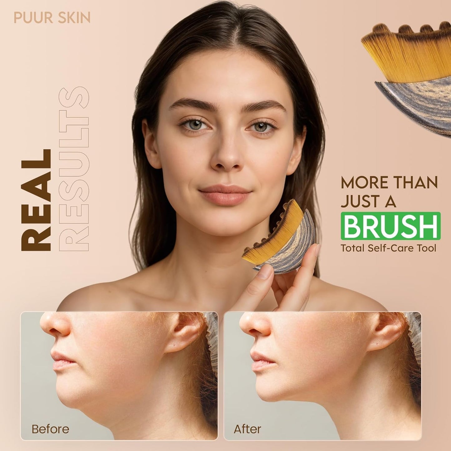 Fvaql New Lymphatic Contour Face Brush，Lymphatic face Brush for Sculpting – Anti-Puffiness Detox & Lift Improves Skin Glow，Ergonomically Designed to Fit The Skin Precisely and Relieve Fatigue