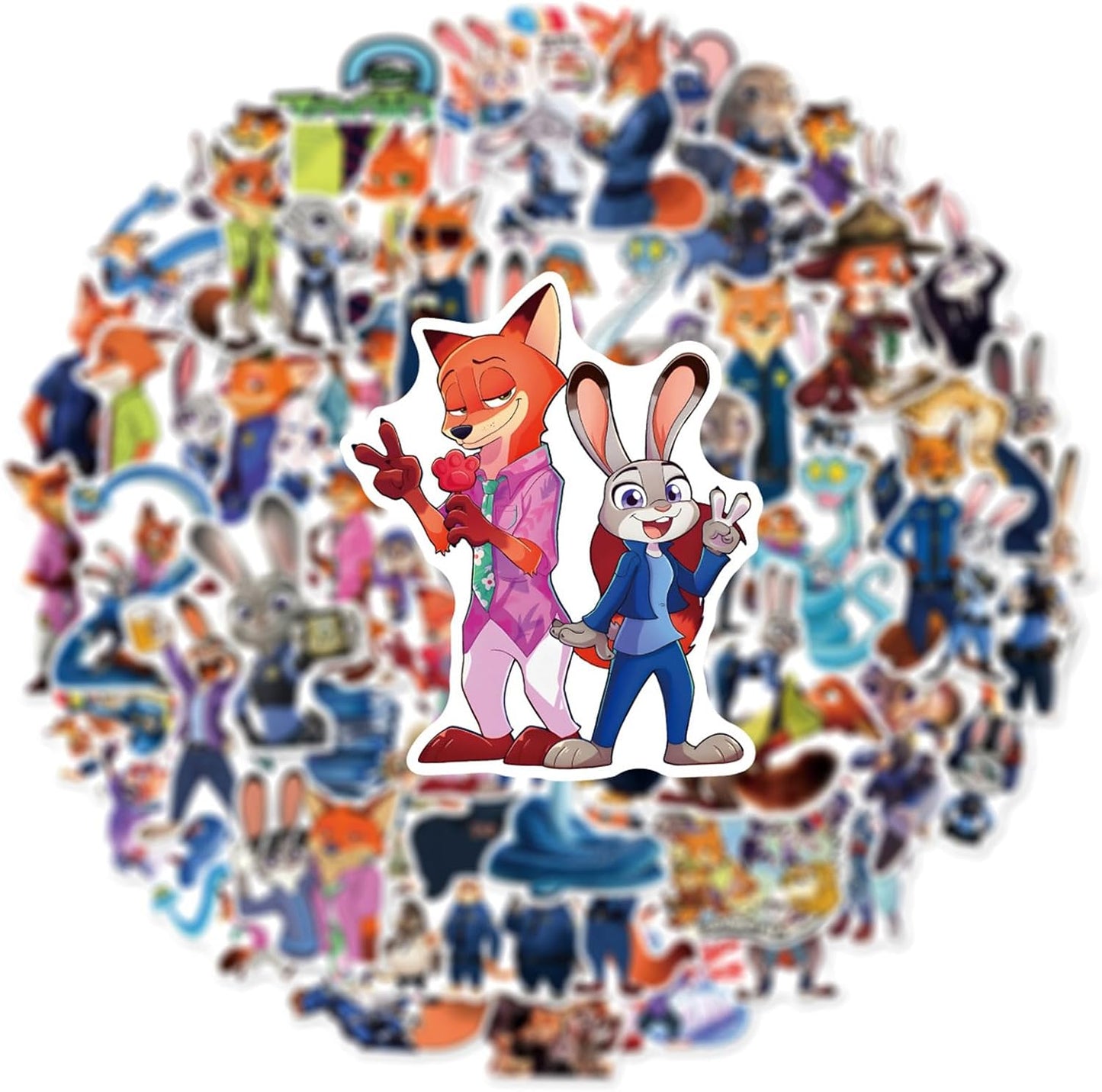 Zootopia 2 Stickers - Fun Cartoon Stickers for Teens & Adults | Ideal for Water Bottles, Laptops & Party Favors