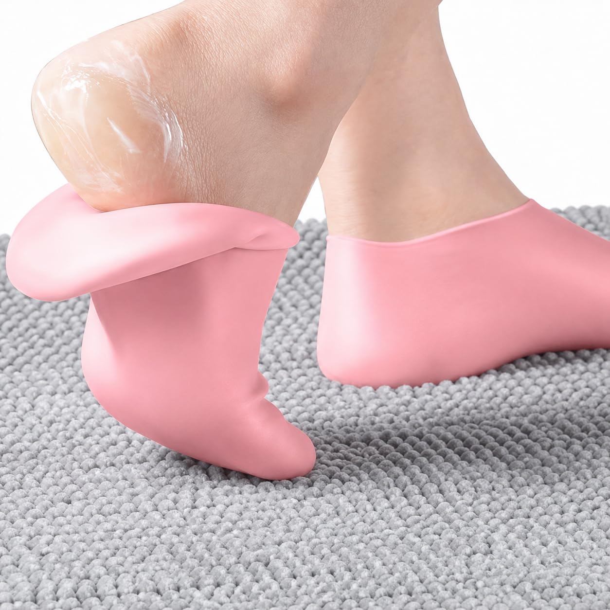 Moisturizing Socks for Dry Cracked Heels - 1 Pair Silicone Foot Socks for Women & Men, Rough Skin Softening, Reusable Hydration Socks, Mother's Day Gift